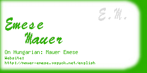 emese mauer business card